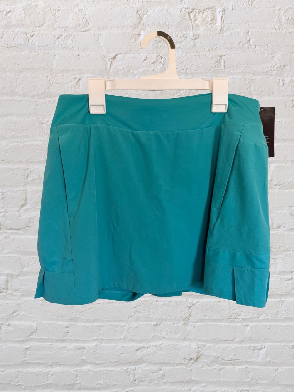 NWT Nike Flex Dri-FIT Golf Skort Teal Pleated Built-In Shorts Zip Pocket Size M - Picture 4 of 8